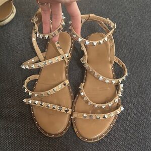 Studded Tan Sandals
